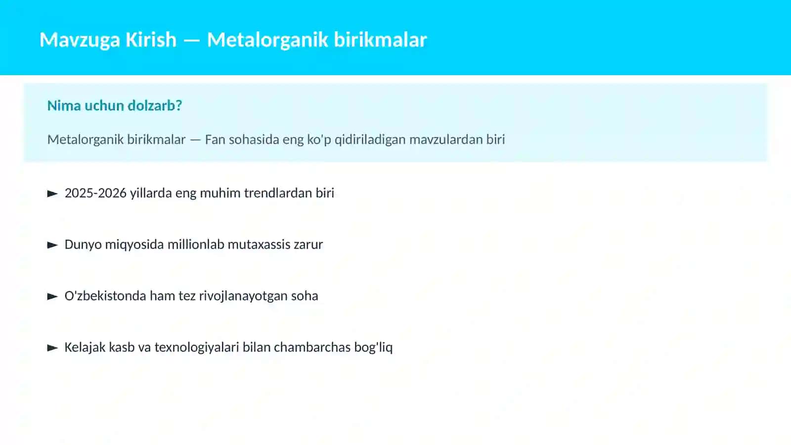 Metalorganik birikmalar 2