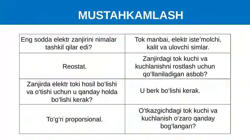 MAVZU: ISTE’MOLCHILARNI KETMA-KET ULASH 2