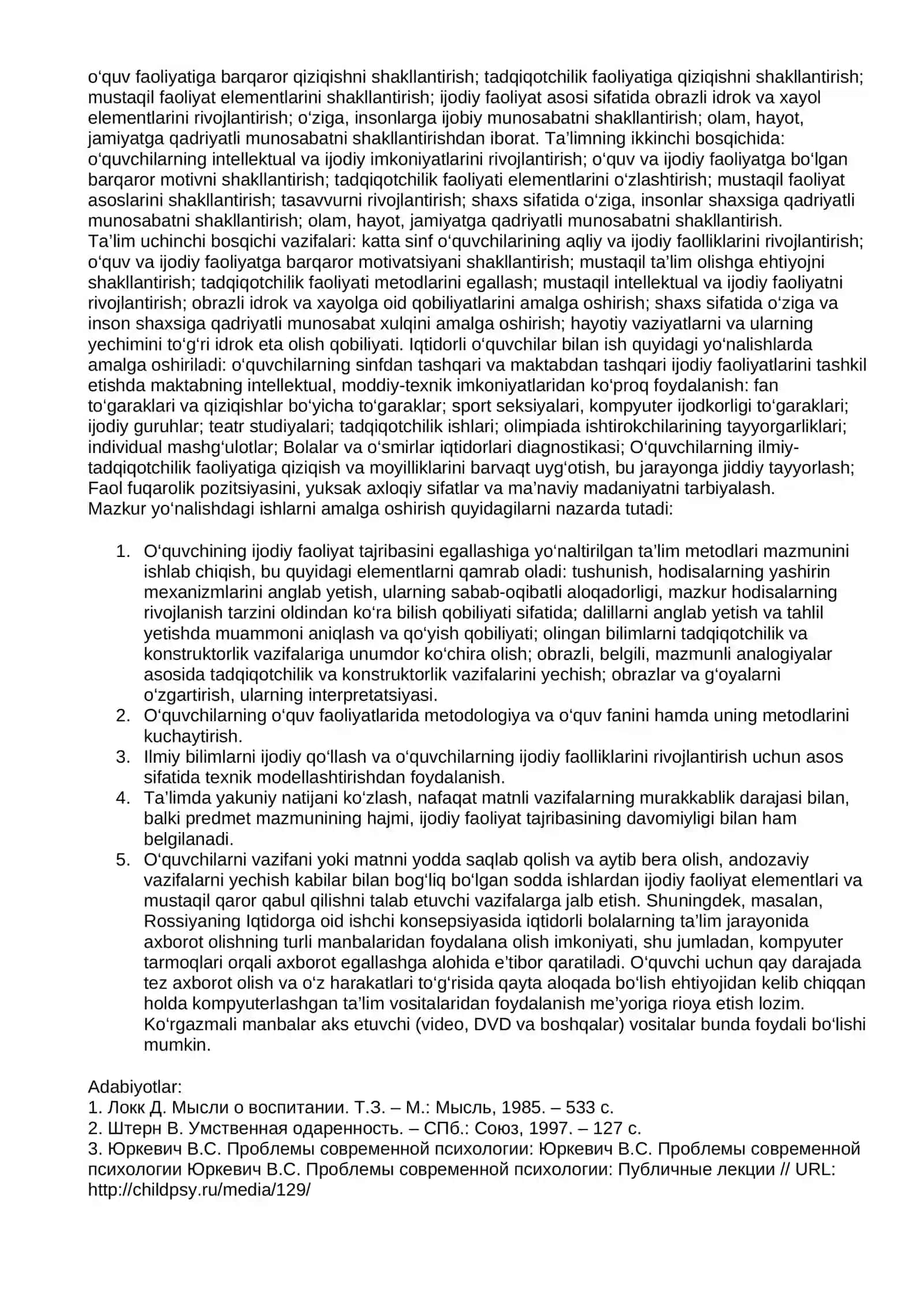 Iqtidorli bolalar bilan ishlashda AKT 2