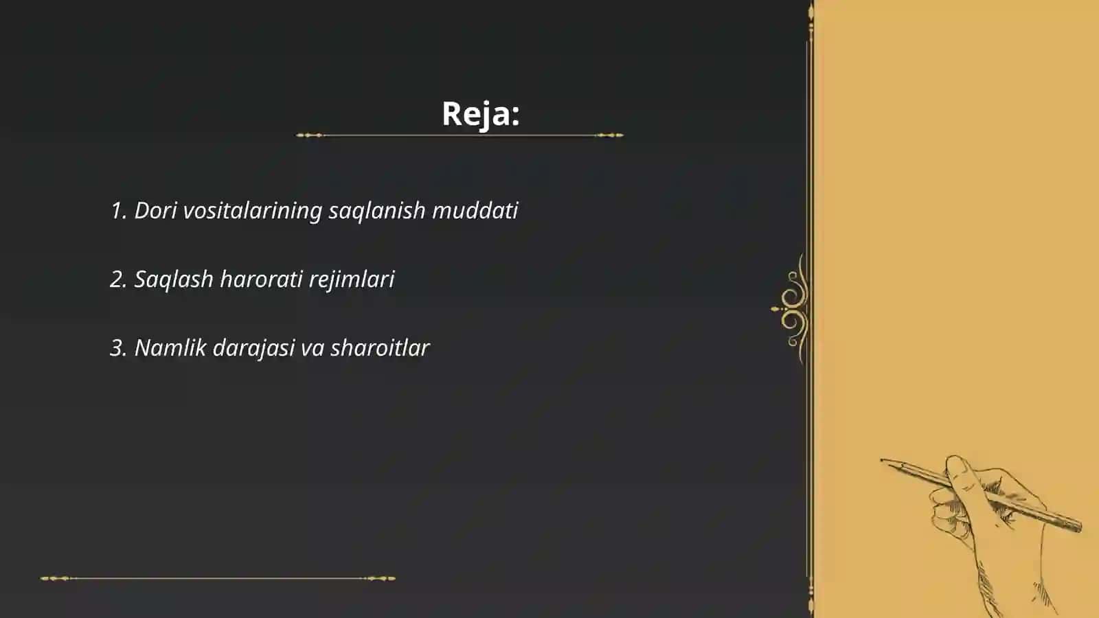 Dori vositalarining saqlanishiga qo’yiladigan talablar 2
