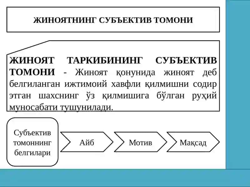 Жиноятнинг субъектив томони 2