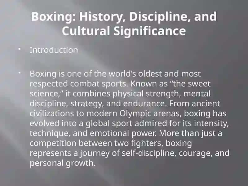 Boxing: History, Discipline, and Cultural Significance 2