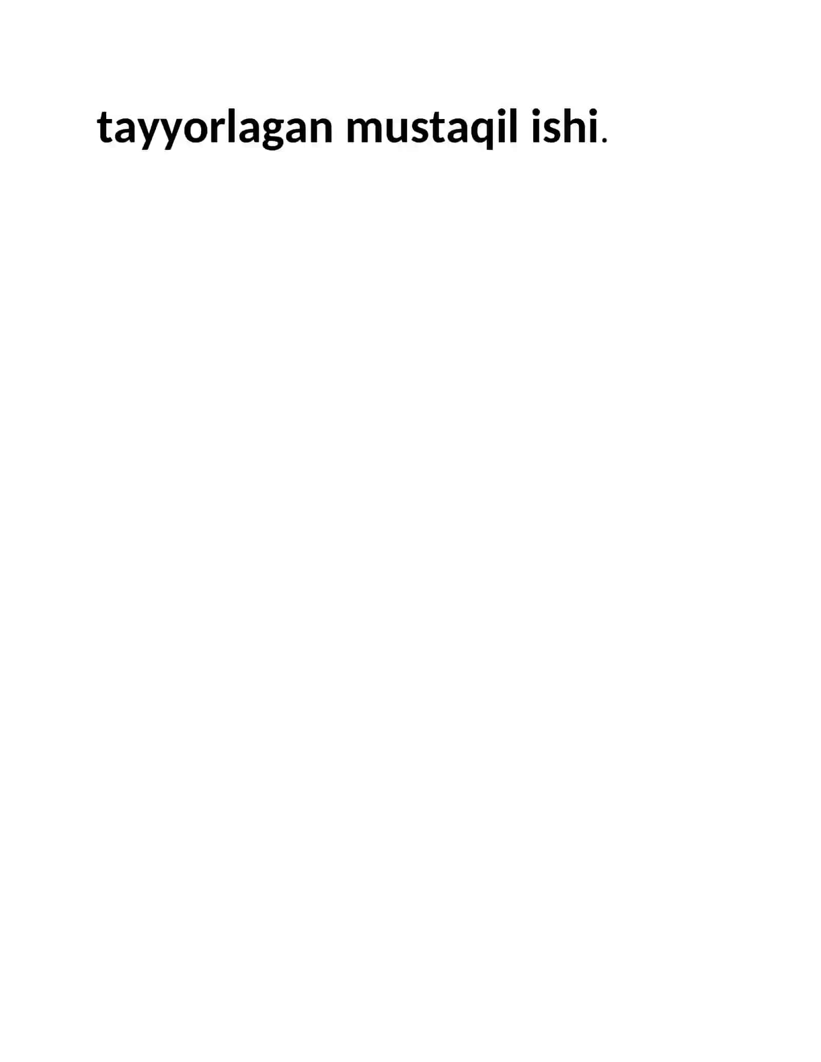 Pedagogika fanidan tayyorlagan mustaqil ishi 2