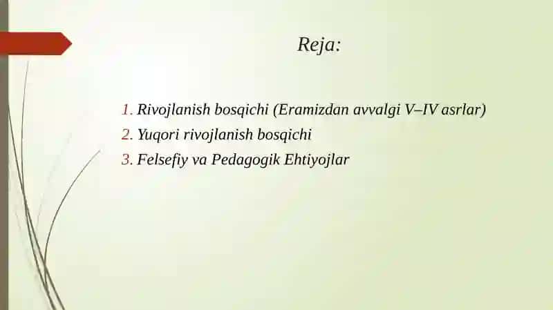 Yunonistonda ifodali o'qish yoki nutq san’ati taraqqiyoti va uning sabablari 2