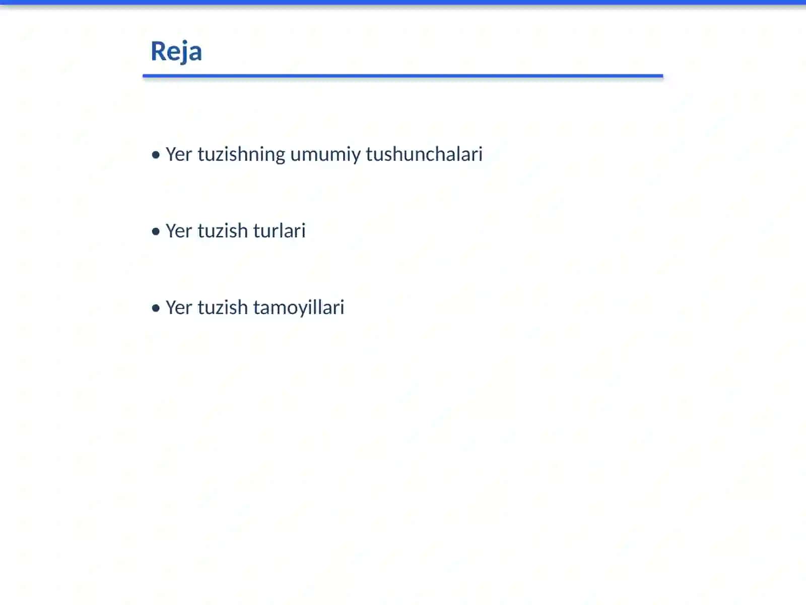 Yer tuzish turlari va tamoyillari 2