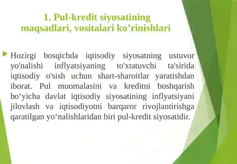 Pul-kredit siyosati 2