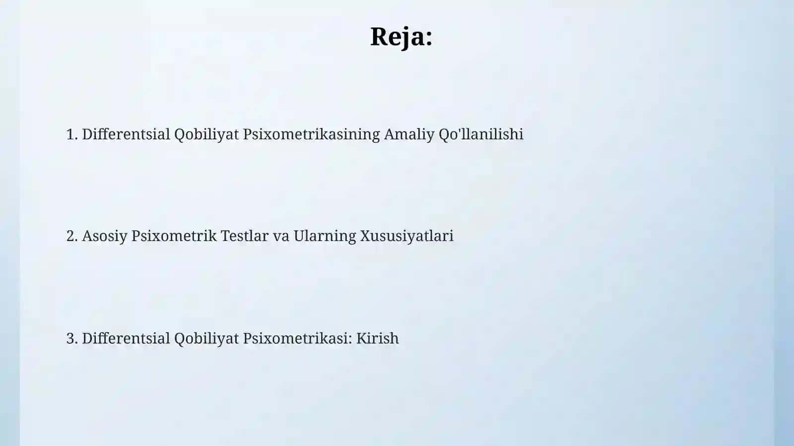 Differensial qobiliyatlar psixodiagnostikasi 2