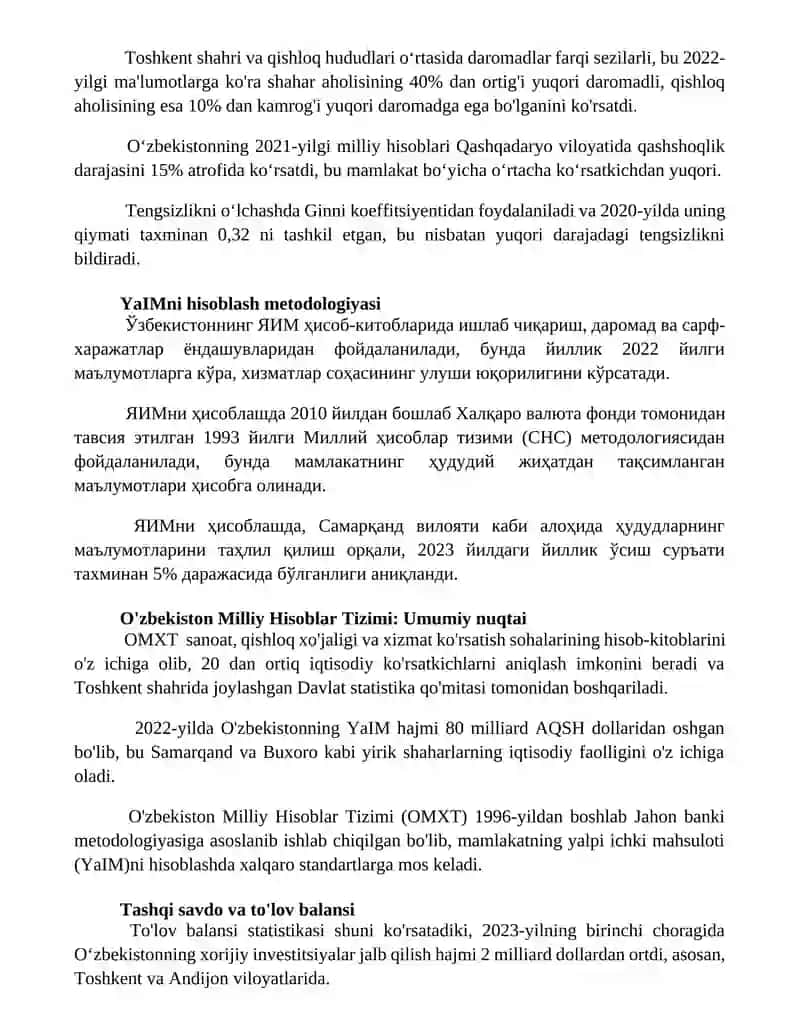 O'zbekiston milliy hisoblar tizimi 2