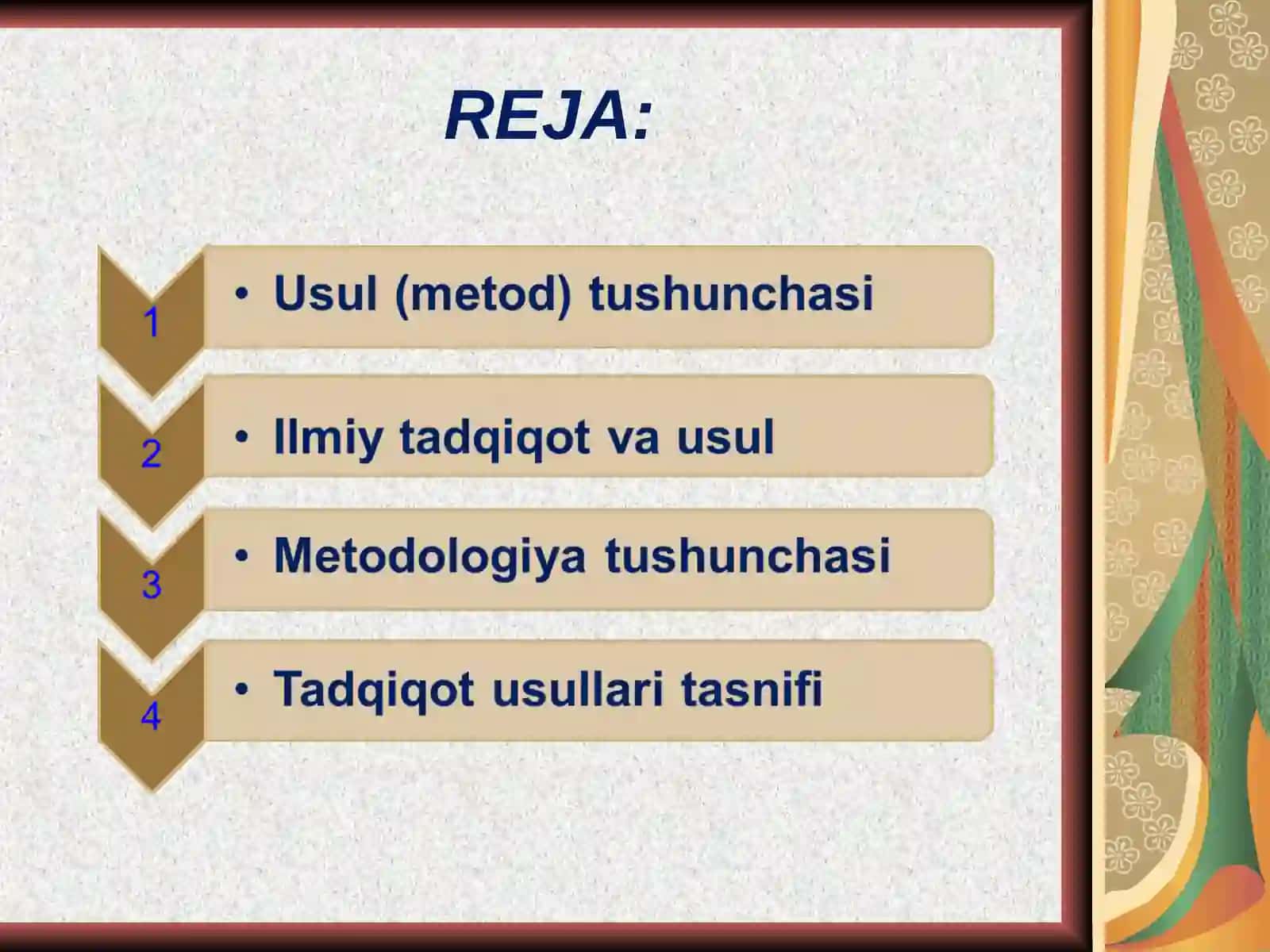 METOD VA METODOLOGIYA 2
