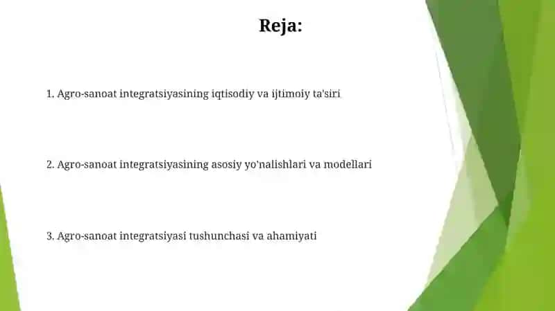 Agrosanoat integratsiyasi 2