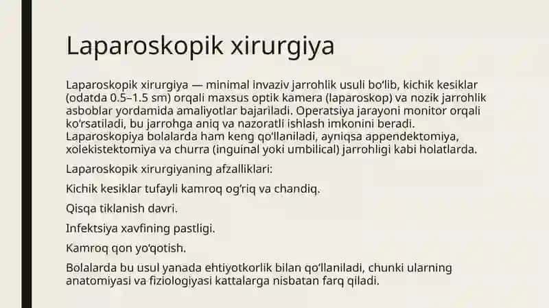 Laparoskopik xirurgiya 2