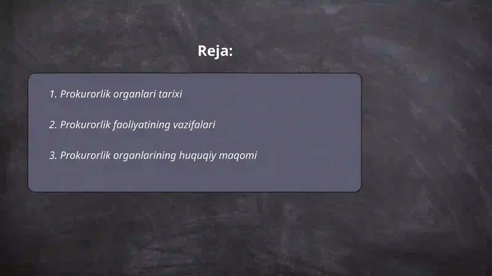 Prokurorlik faoliyati 2