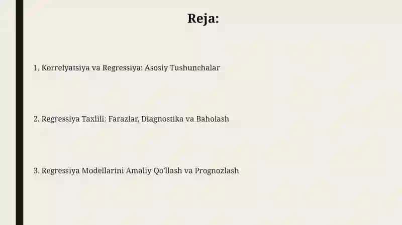 Korrelyatsiya va Regressiya 2
