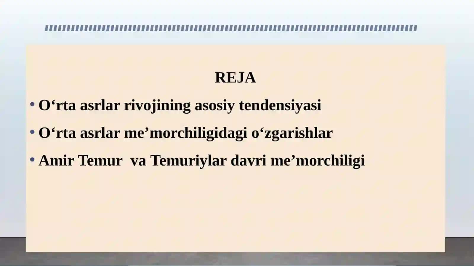 Rivojlangan o’rta asrlar davri madaniyati 2
