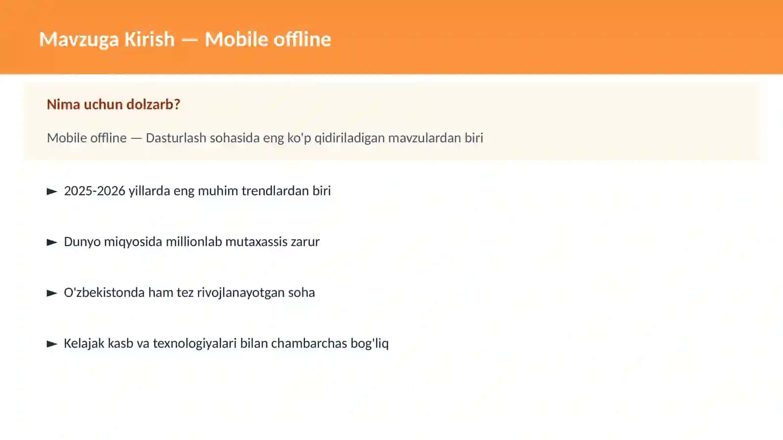 DASTURLASH | MOBILE DASTURLASH 2