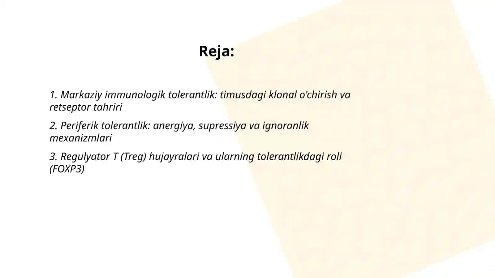 Immunologik tolerantlik nuqsonlari 2