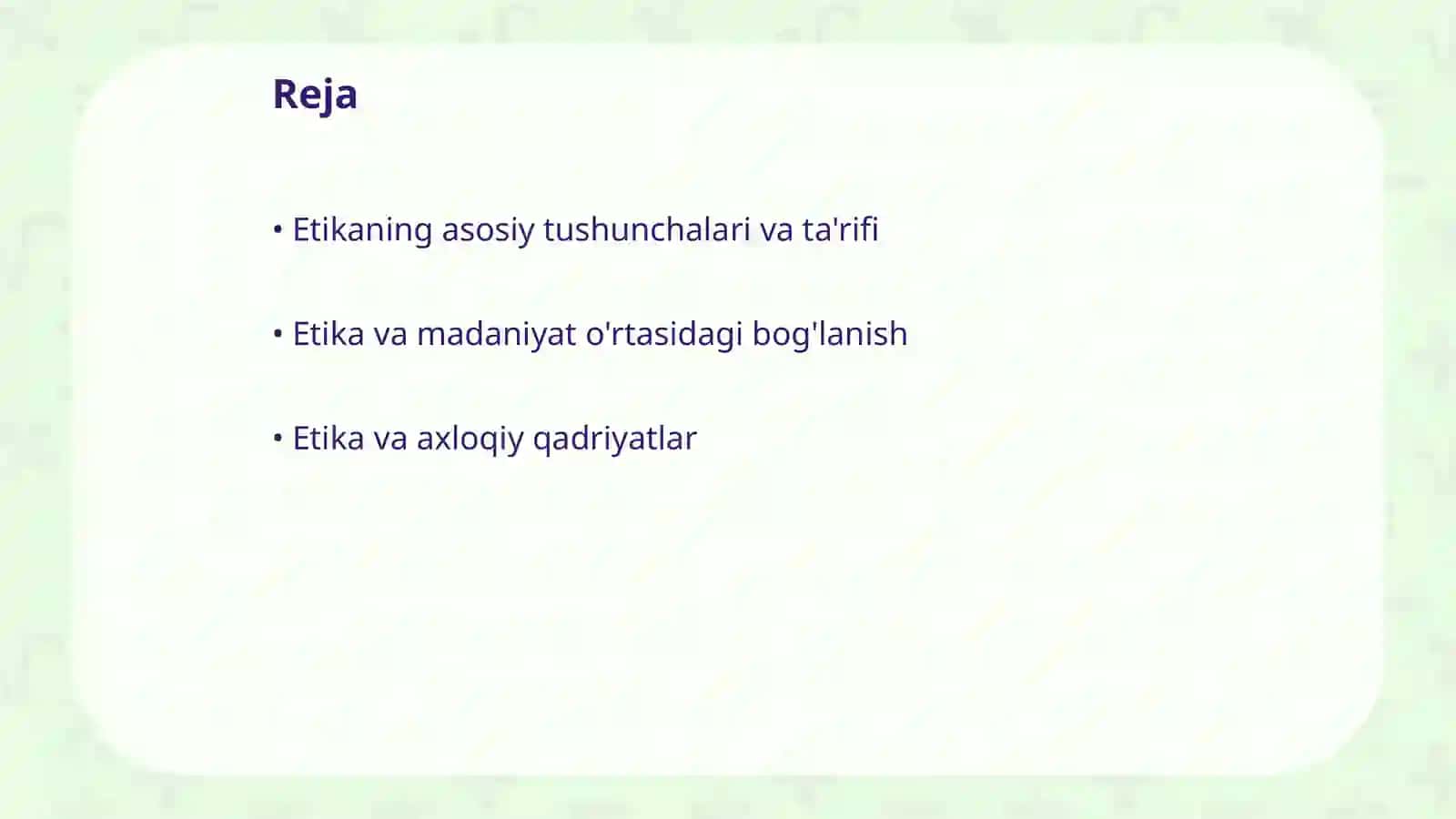 Etikaning mohiyati va madaniyati 2