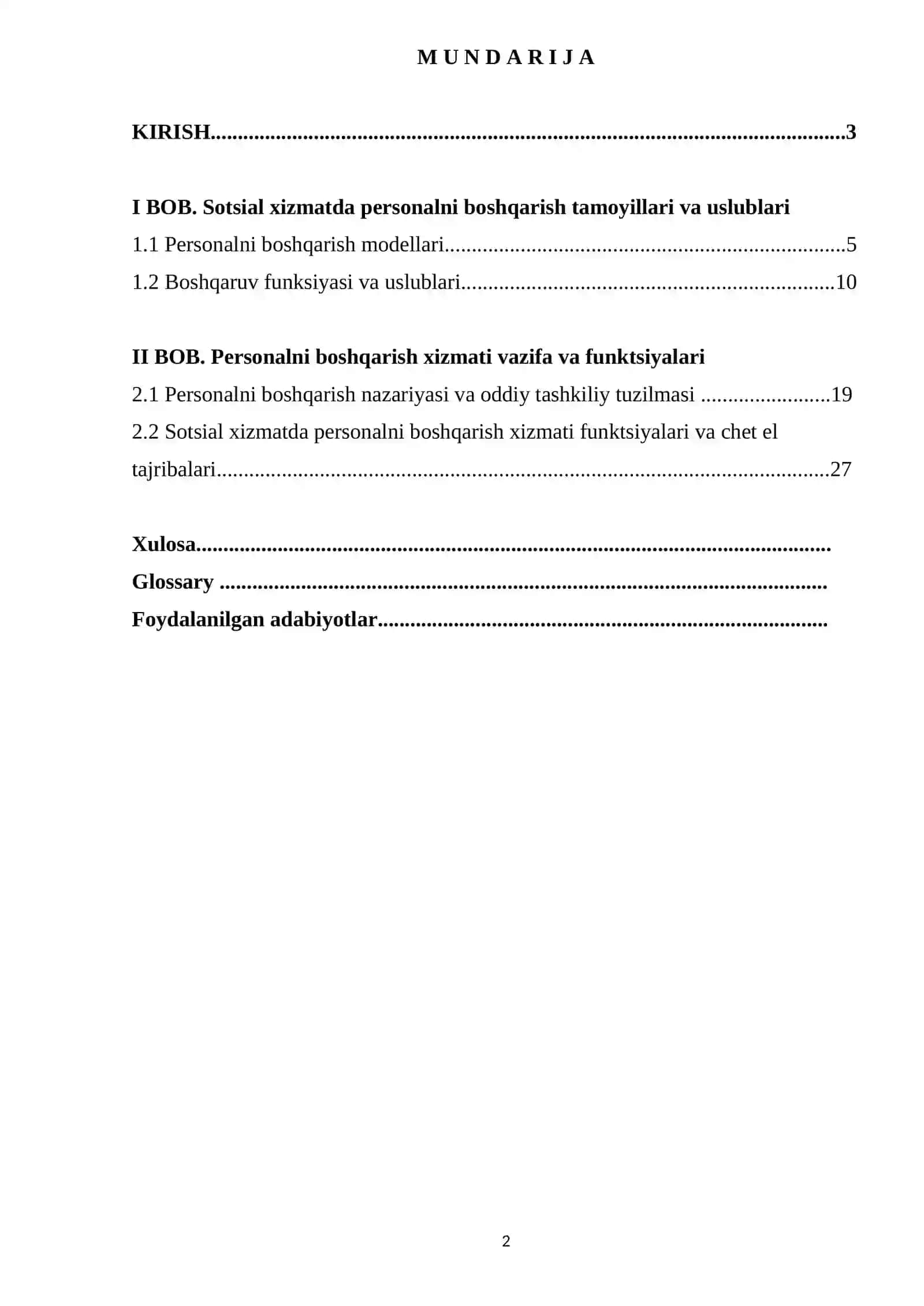 Sotsial xizmatda personalni boshqarish 2