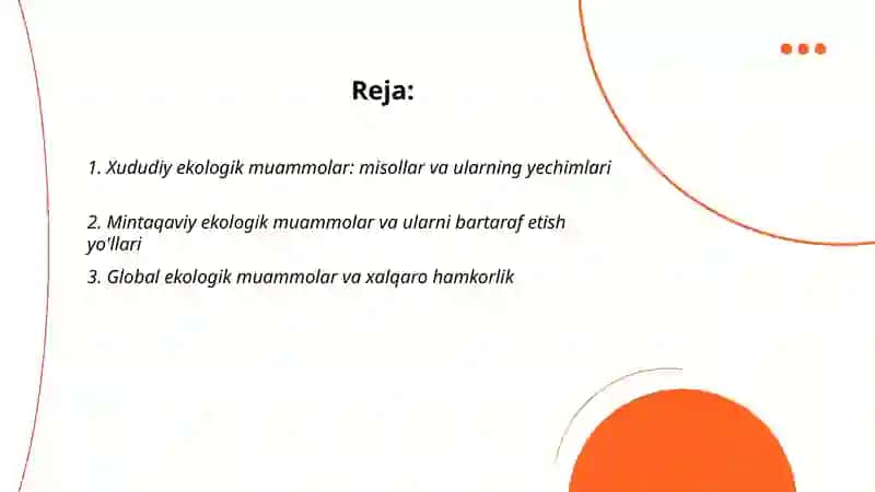 Ekologik muammolar 2