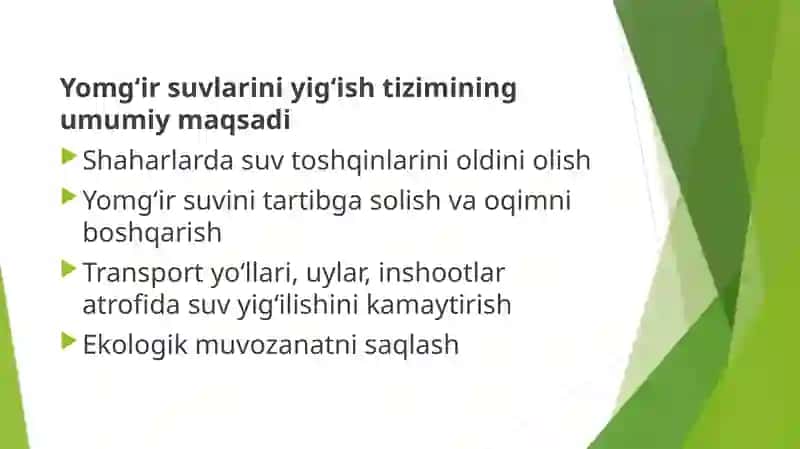 Yomg'irsuvlarini yig'uvchi va kuzatuvchi quduqlar 2