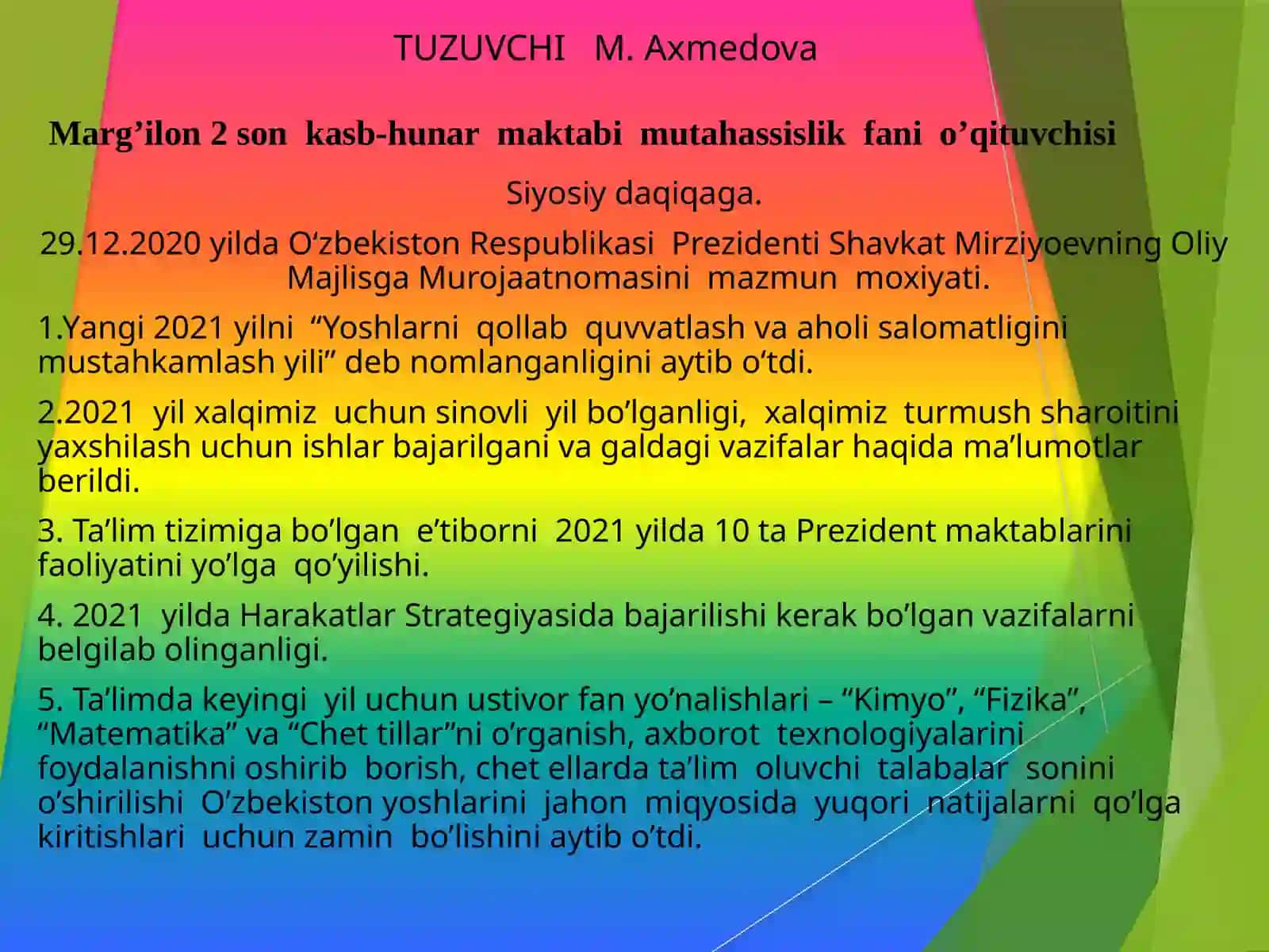 Siyosiy daqiqaga 2