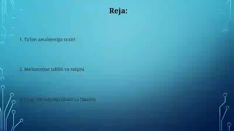 Ta'lim sifatini loyihalashtirish bo'yicha talabalar bilan test o'tkazish 2