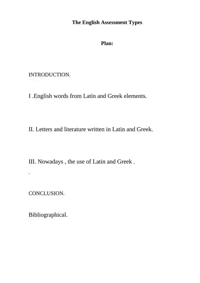 English Assessment Types 2
