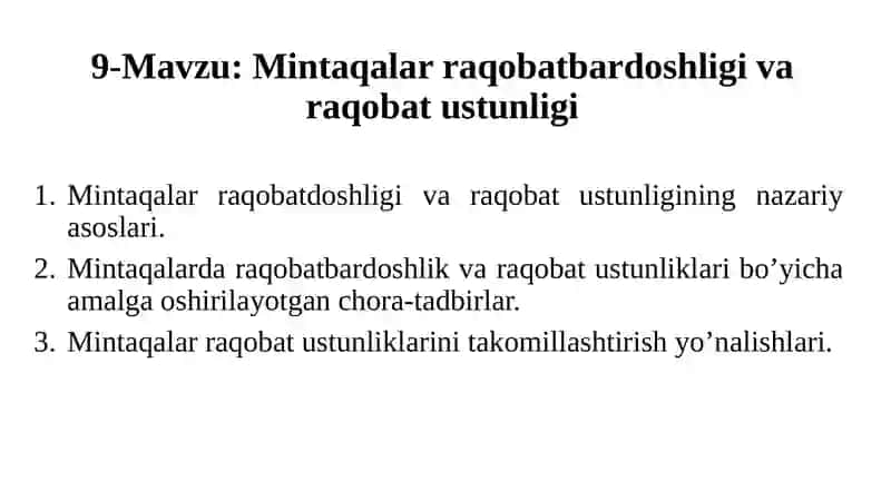 Mintаqаlаrrаqоbаtdоshligivаrаqоbаtustunligi 2