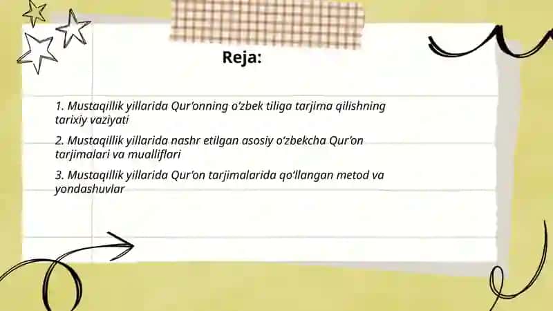 Qur’onning o'zbek tiliga tarjima qilinishi va tafsirlari haqida 2