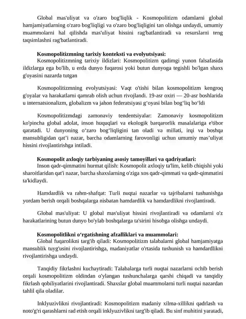 Zamonaviy Axloqiy Tarbiyada Kosmopolitizmga Moyillik 2