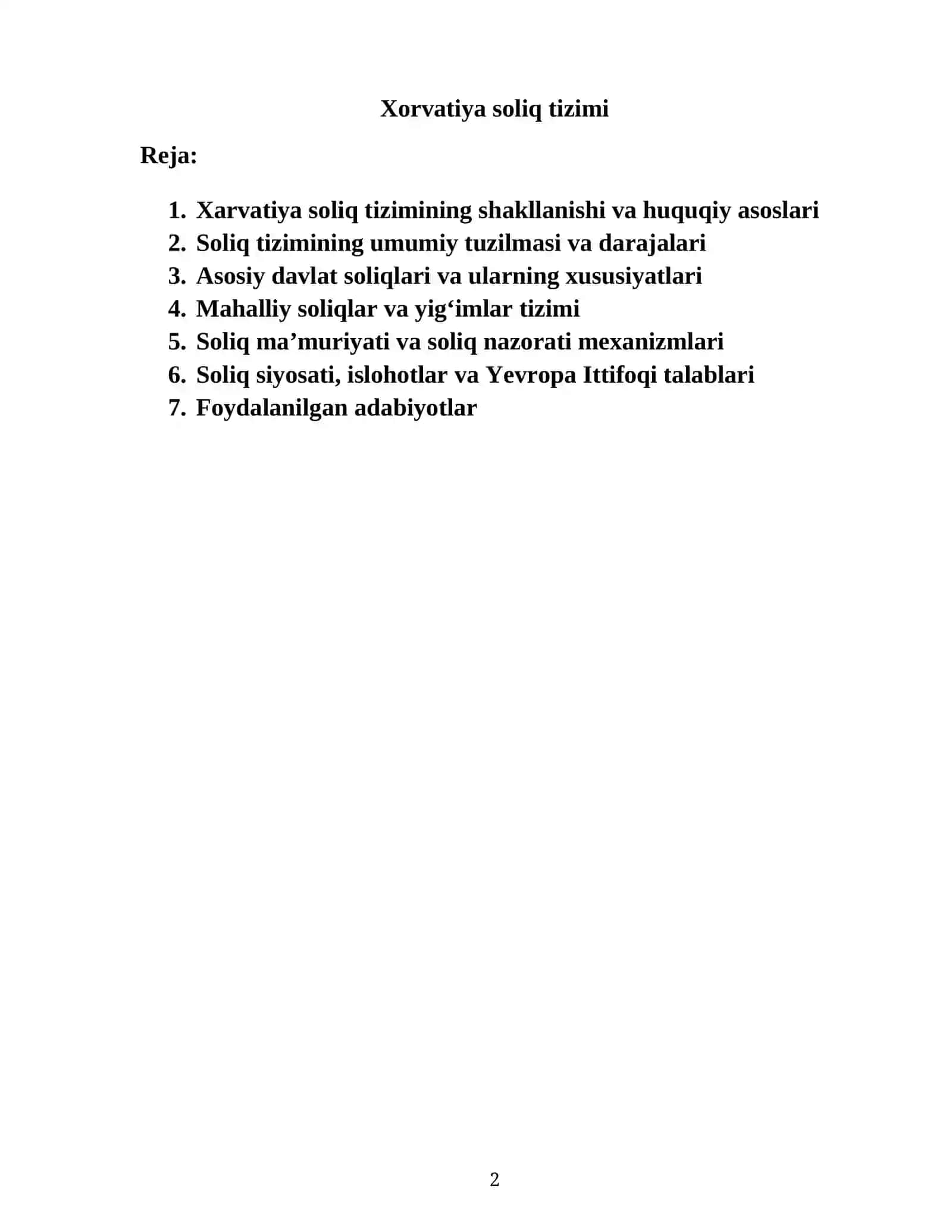Xorvatiya Soliq Tizimi 2