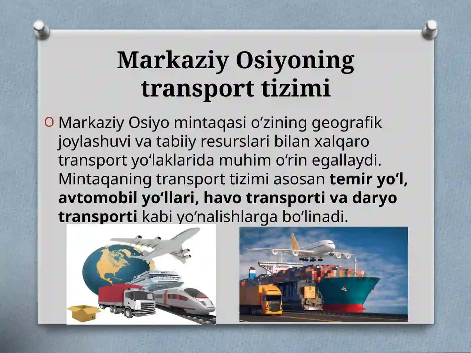 Markaziy Osiyo Transporti 2