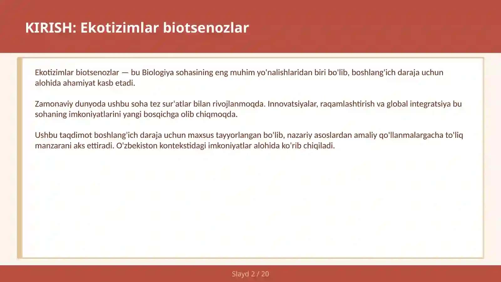 EKOTIZIMLAR BIOTSENOZLAR 2