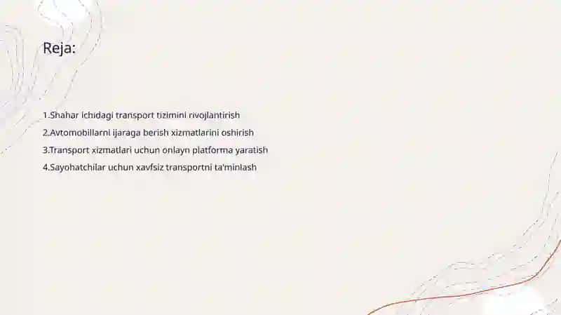 Turizm sohasida transport hizmatlari 2