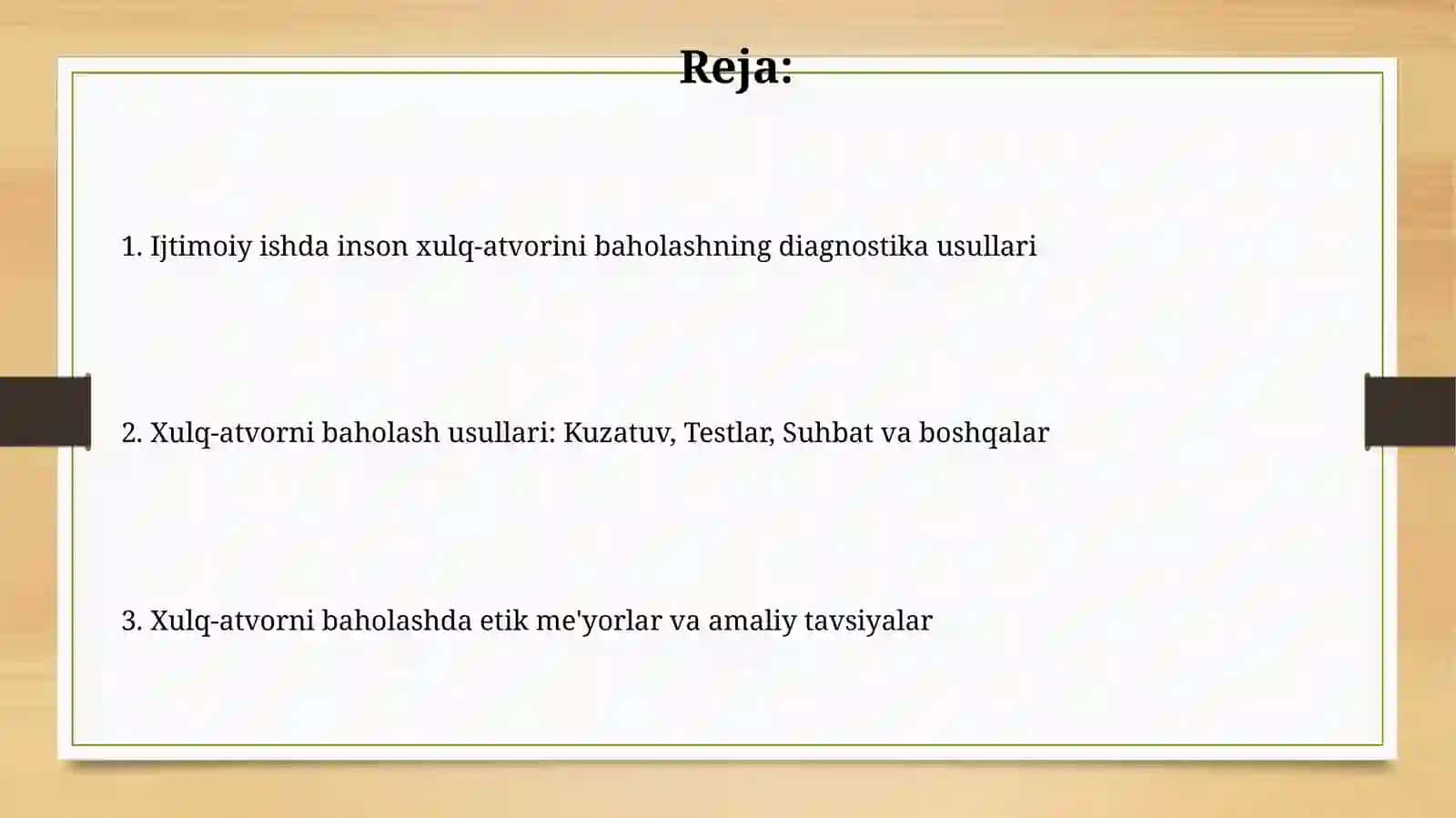 Ijtimoiy ishda inson hulq atvorini baholashdiognostinausullari 2