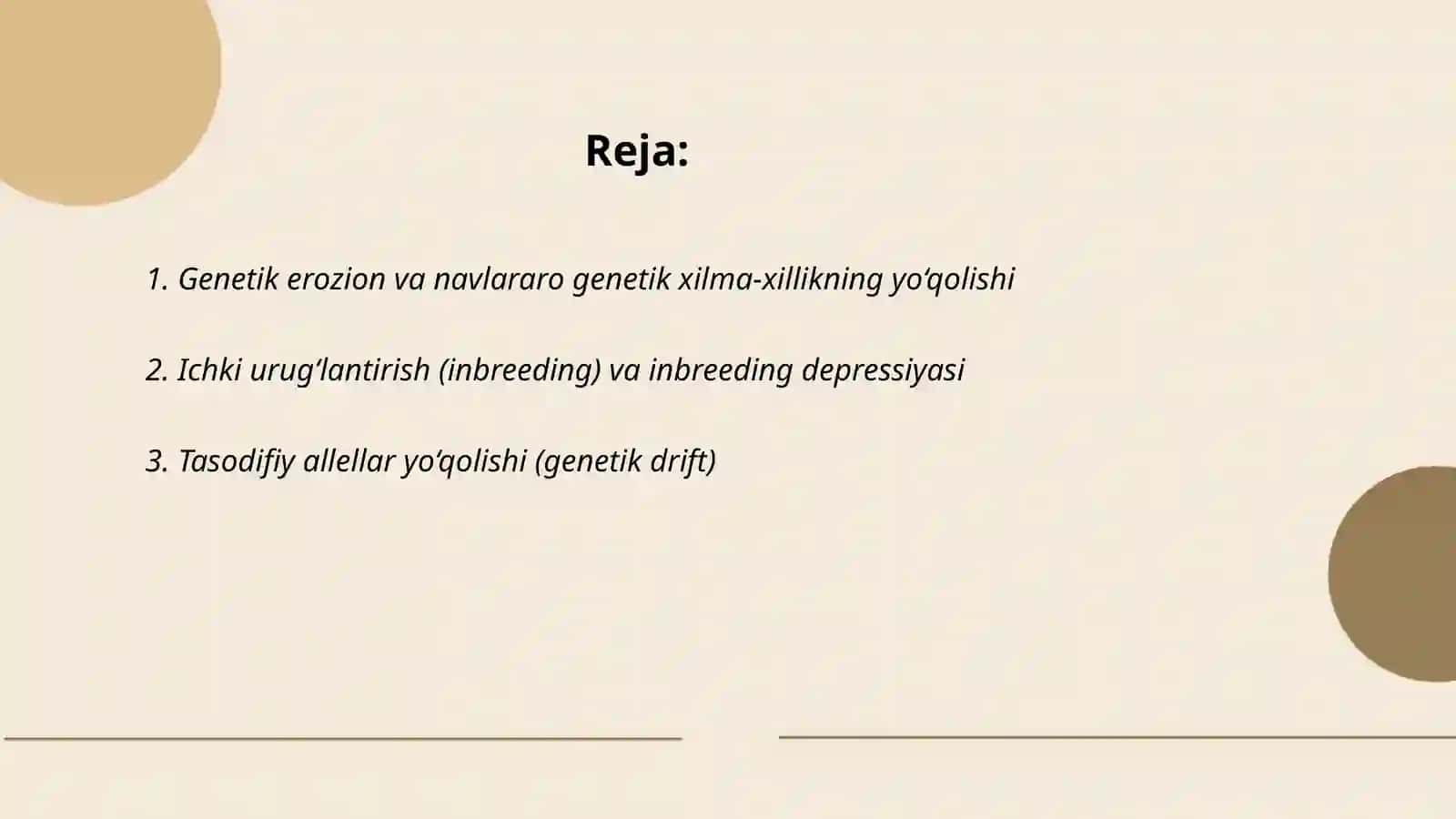 Navlarning yomonlashishiga olib keladigan omillar sleksiyada 2