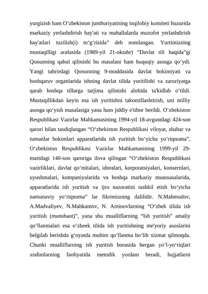 Ish yuritish tili va uslubi 2