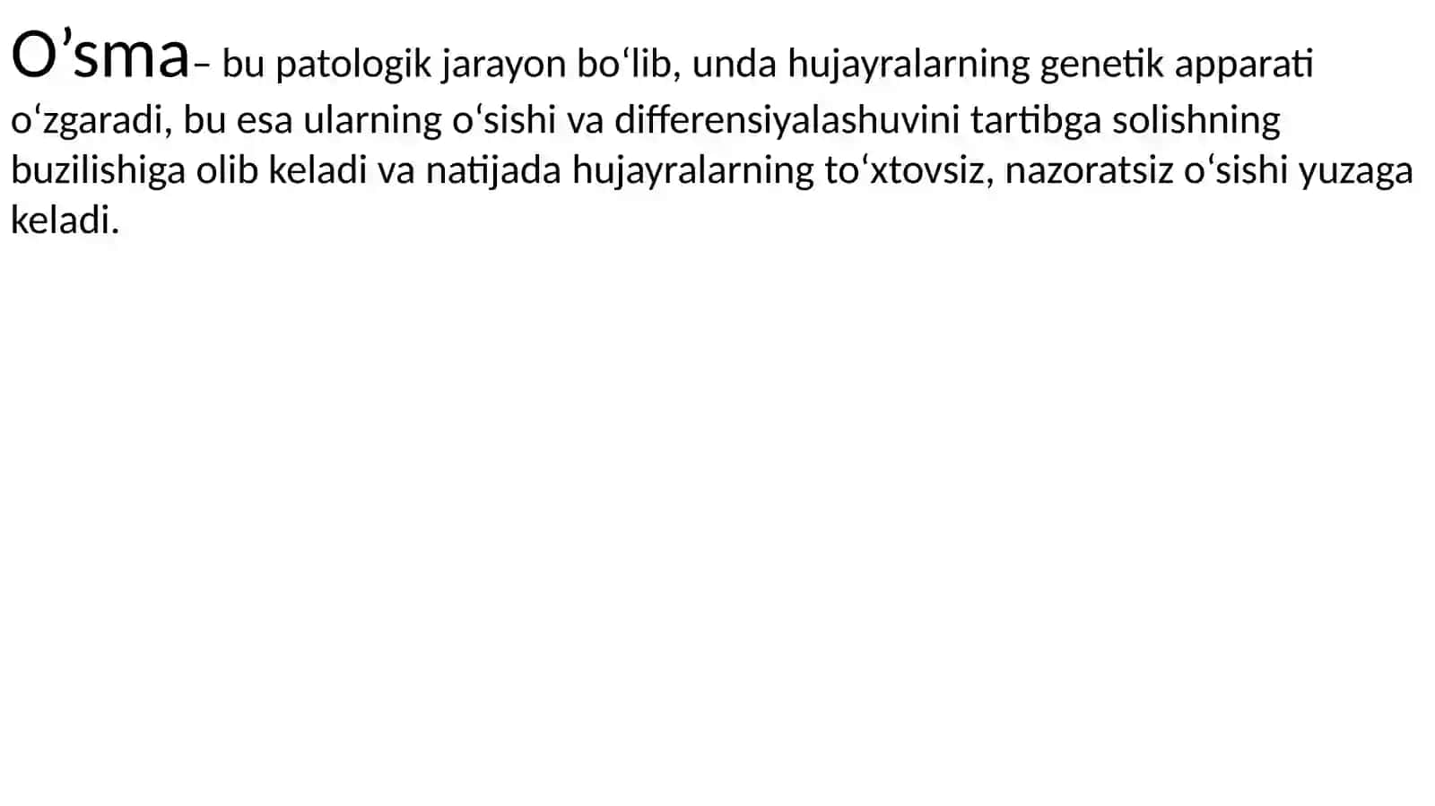 Nerv toʻqimasi oʻsmalari va teratomalar 2