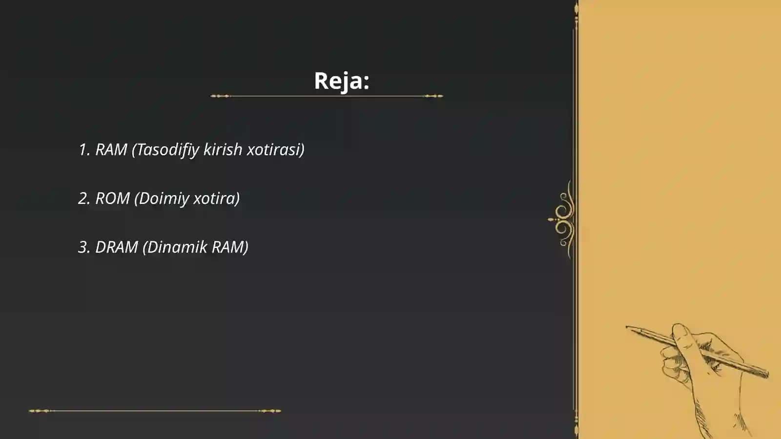 Kampyuterning asosiy xotira turlari. Ram va Rom 2