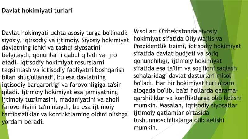 Hokimiyat va konfliktlar 2
