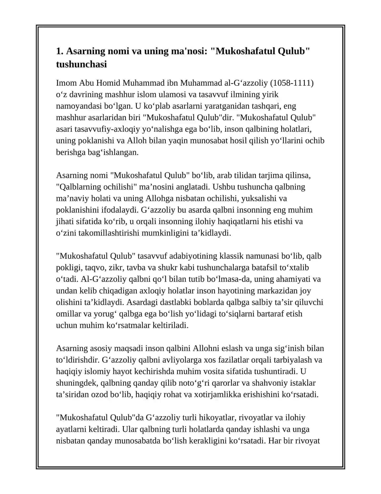 Mukoshafatul Qulub Asari 2