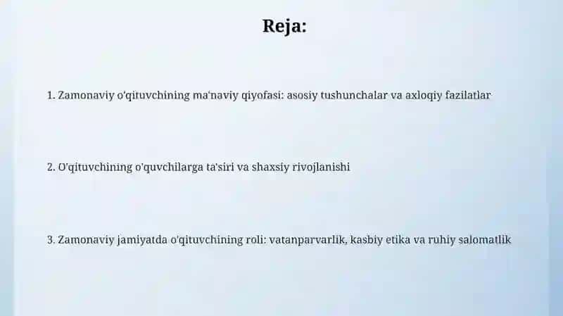 Zamonaviy o'qituvchi va uning ma'naviy qiyofasi 2