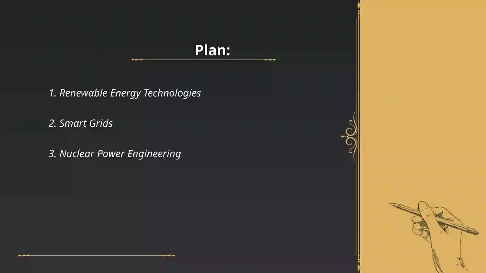 Plan "Renewable Energy Technologies" 2