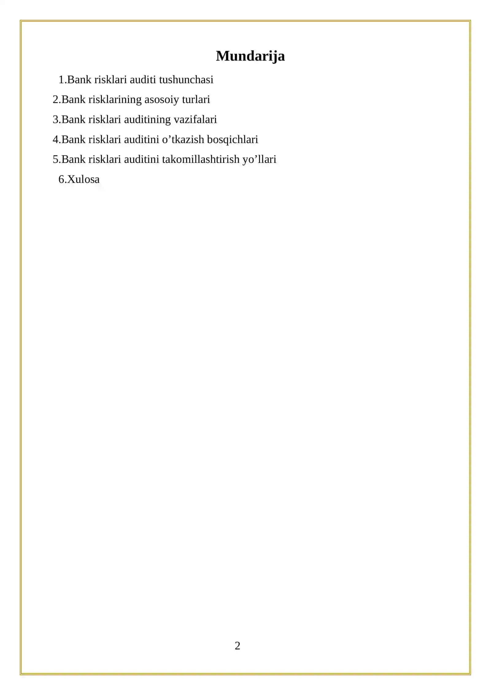 Bank risklari auditi 2