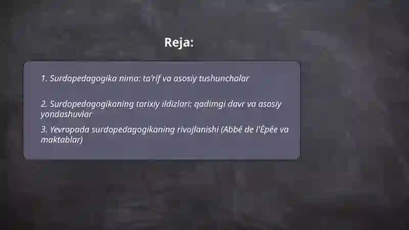 SURDOPEDAGOGIKA tarixi va umumiy maʼlumot 2