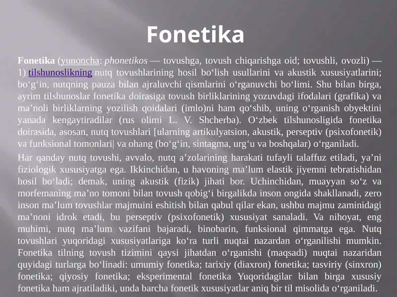 Fonetika haqida ma’lumot 2