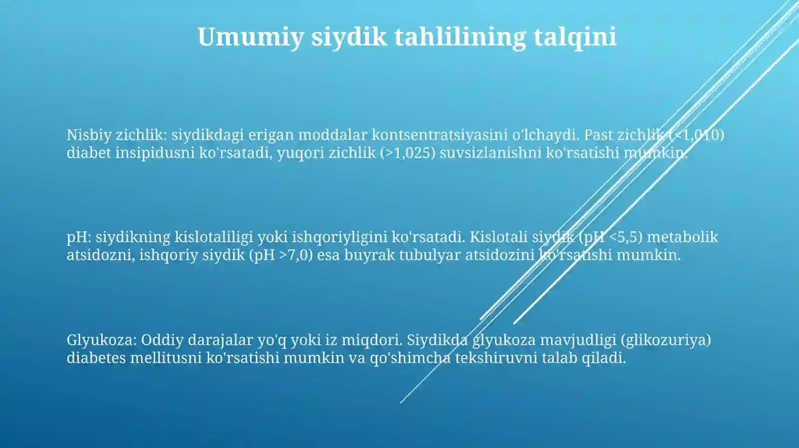 Umumiy Siydik Tahlili Interperitatsiyasi 2