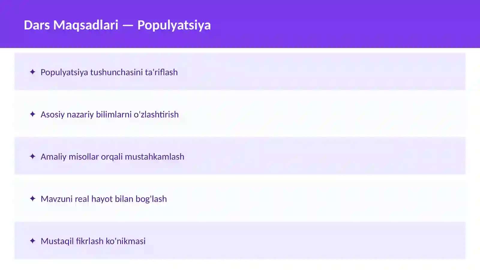 Ekologiya Dars ishlanma 2