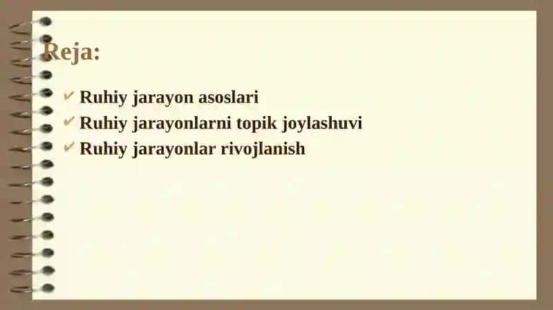Ruhiy jarayonlar 2