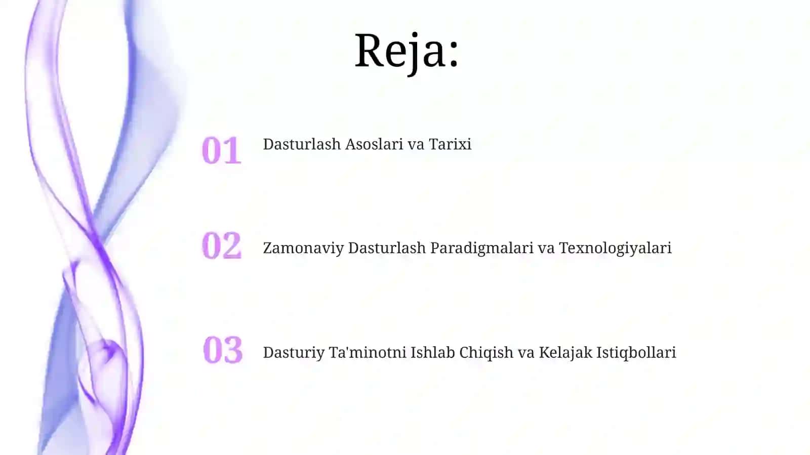 Dasturlash Asoslari va Tarixi 2